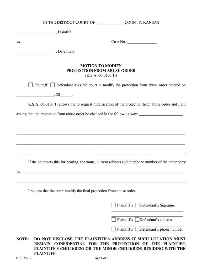 ks motion modify protection Preview on Page 1