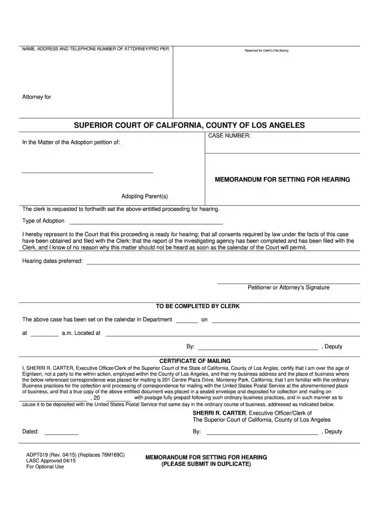 memorandum hearing Preview on Page 1