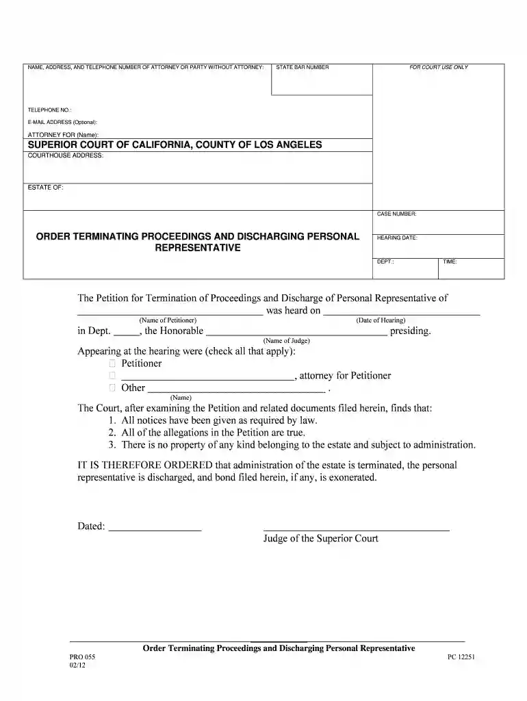 petition herein terminating Preview on Page 1