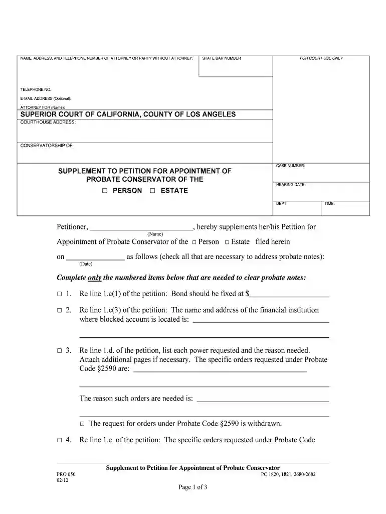 verified supplement probate Preview on Page 1