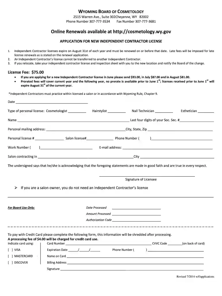 independent contractors license Preview on Page 1