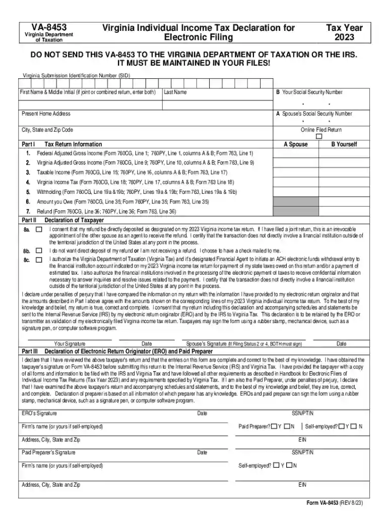 va 8453 Preview on Page 1