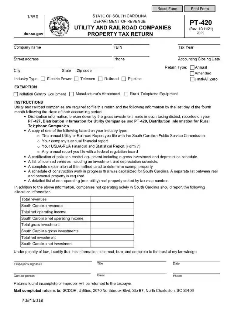 south carolina property tax return Preview on Page 1