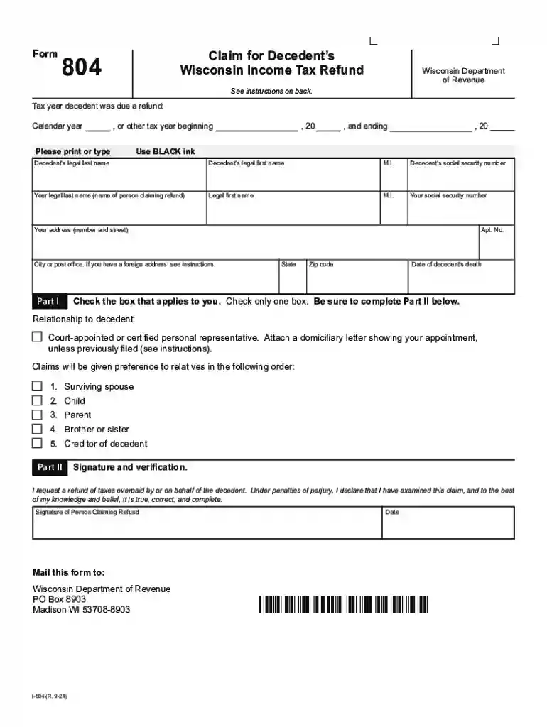 form 804 Preview on Page 1