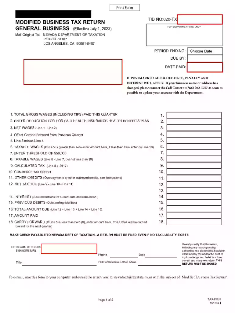 Introduction to Nevada Commerce Tax Video Training Series Preview on Page 1