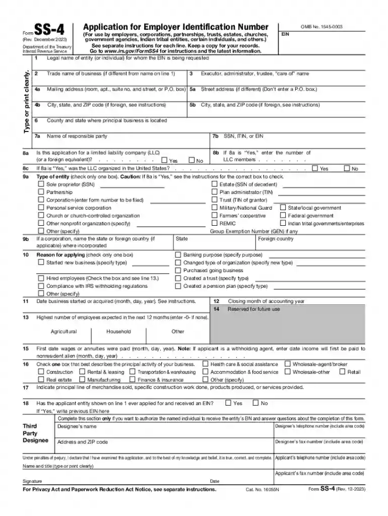 free ein number Preview on Page 1