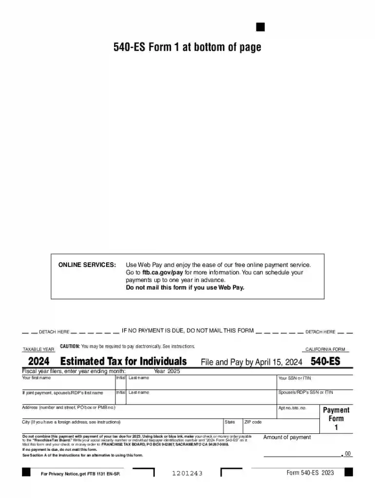 california state estimated taxes Preview on Page 1