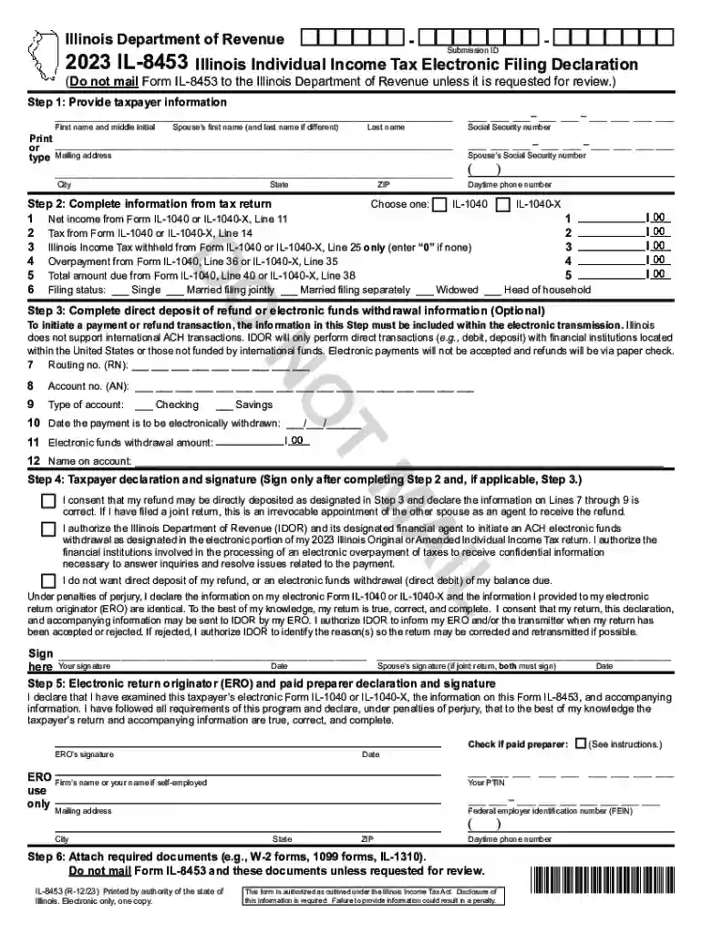 form il 8453 Preview on Page 1