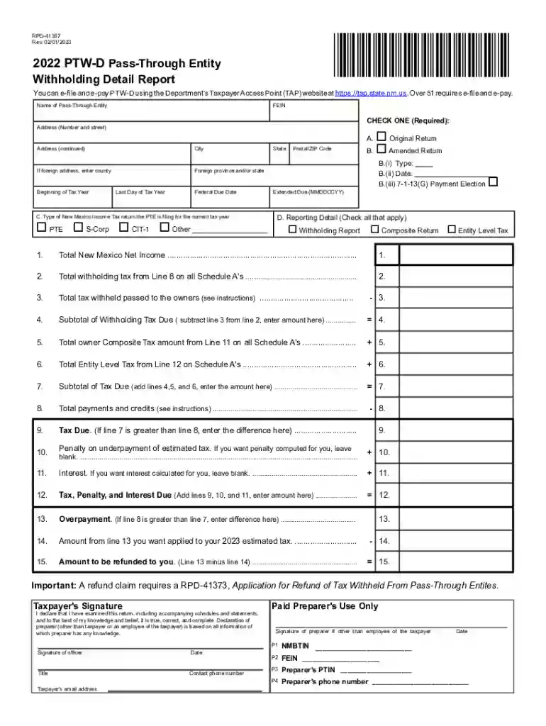 new mexico rpd 41367 instructions Preview on Page 1
