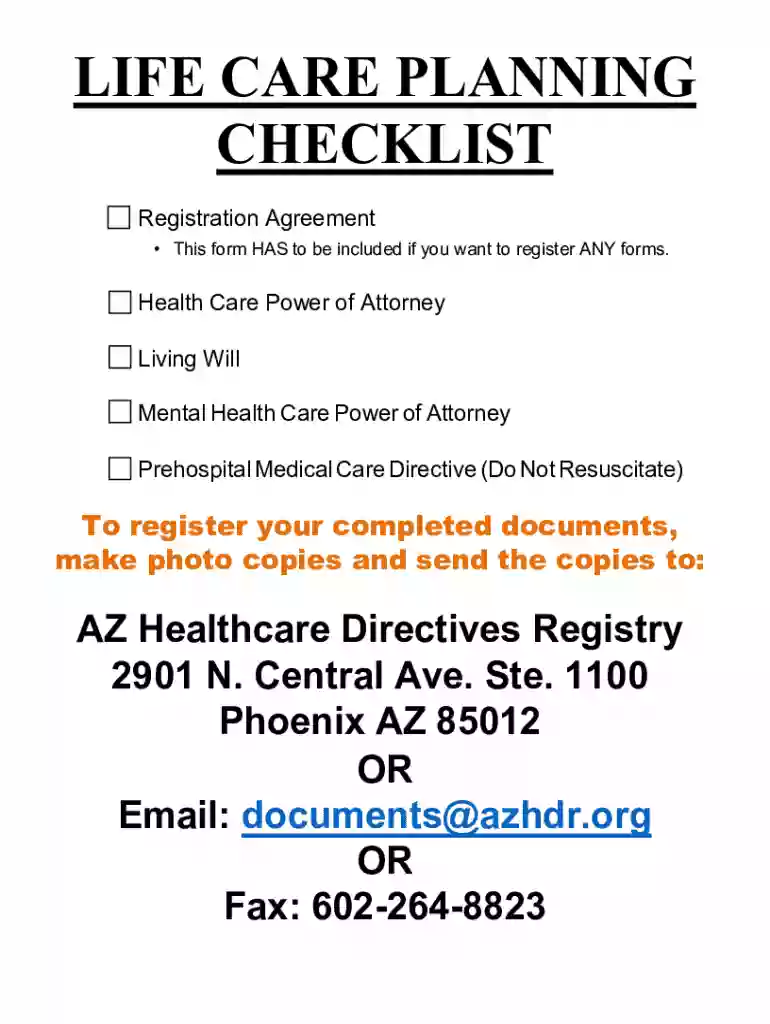 attorney general life care planning packet Preview on Page 1