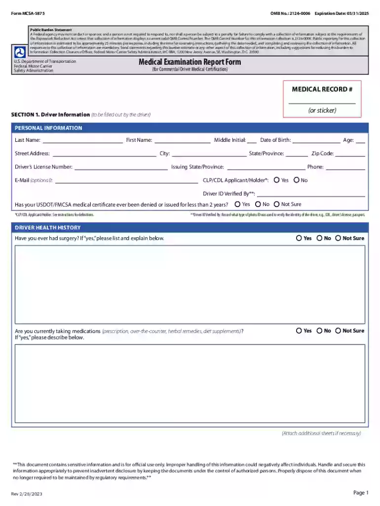 form mcsa 5875 Preview on Page 1