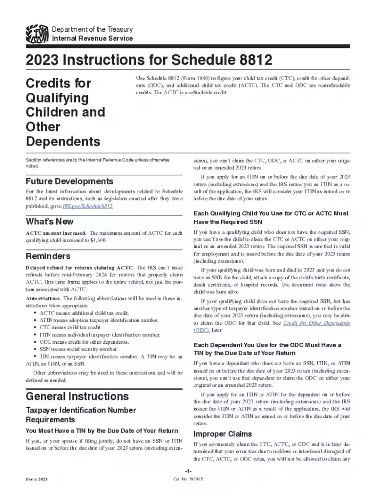 2023 8812 instructions printable Preview on Page 1