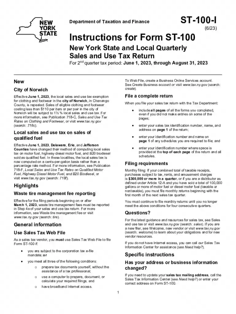 nys 100 form Preview on Page 1