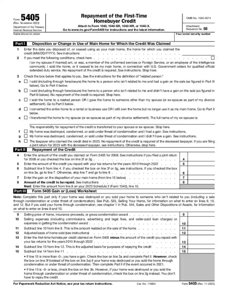 Who must complete Form 5405 Repayment of First-time Preview on Page 1