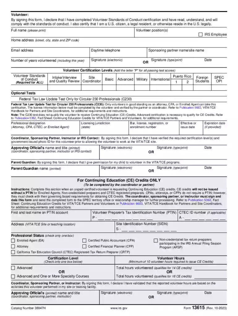 irs form 13615 Preview on Page 1