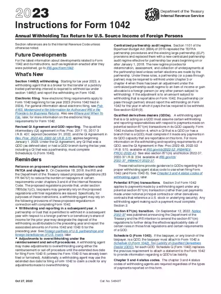 form 1042 s instructions 2023 Preview on Page 1