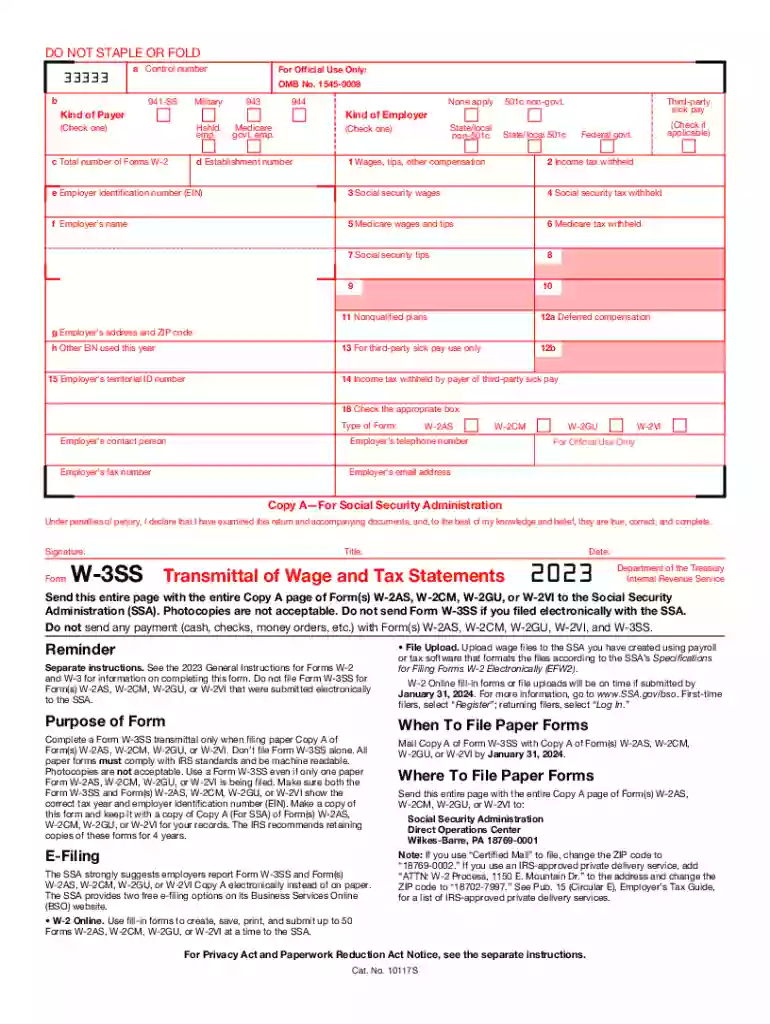 2023 w3 form Preview on Page 1