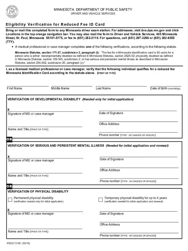 reduced fee card eligibility verification Preview on Page 1