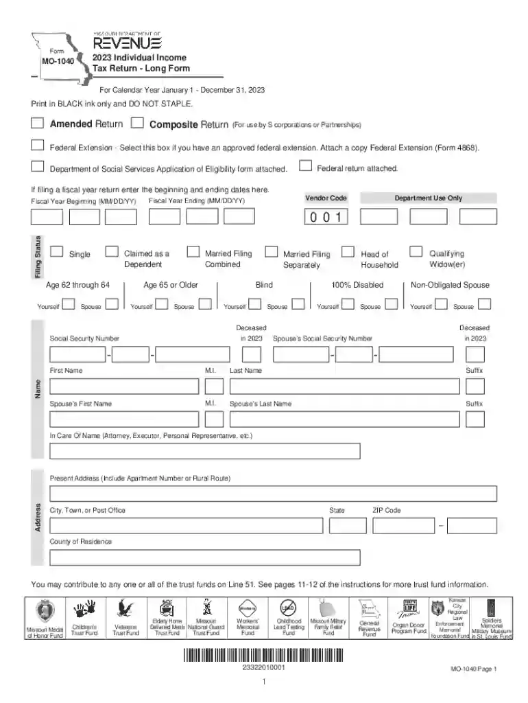 mo 1040 form 2023 Preview on Page 1
