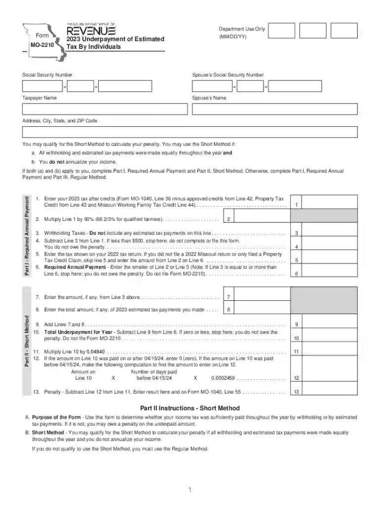 form 2210 penalty Preview on Page 1