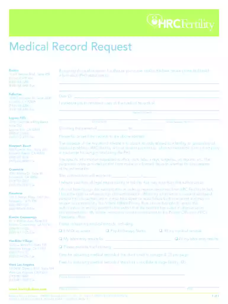 How to Request Medical Records - Internal Guide Preview on Page 1