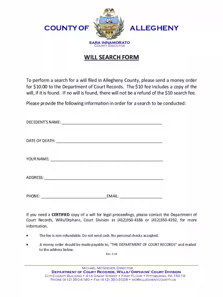 will search county court Preview on Page 1