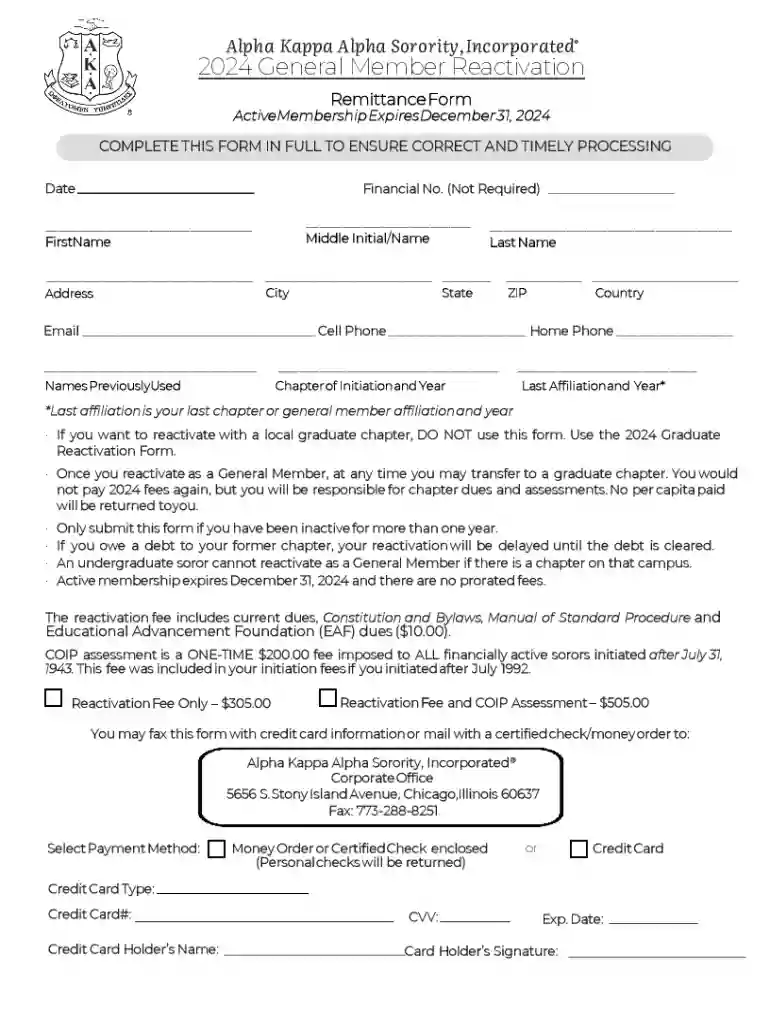 Get Graduate Chapter Reactivation Form - Alpha Kappa Preview on Page 1