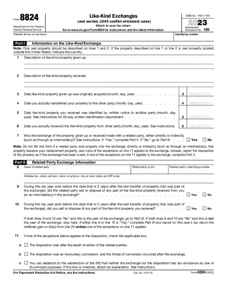 form 8824 Preview on Page 1