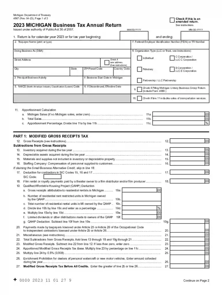 michigan form 4567 Preview on Page 1