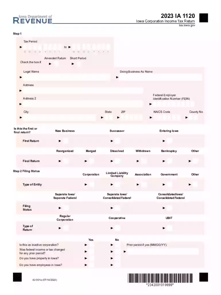ia 1120 instructions 2023 Preview on Page 1