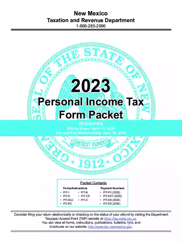 New Mexico Announces 2024 Tax Filing Season Begins Preview on Page 1