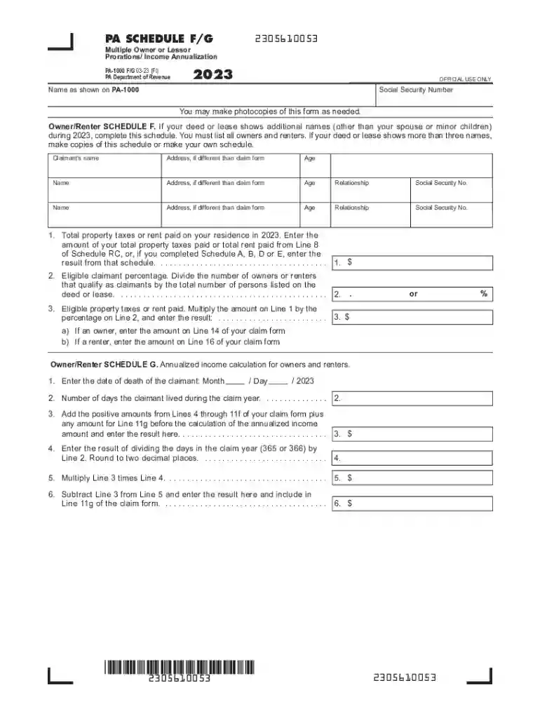 pa form pa 1000 Preview on Page 1