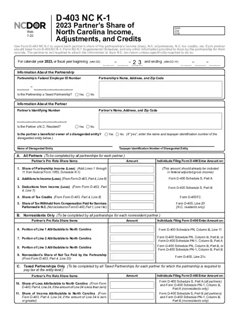 nc d 403 instructions Preview on Page 1