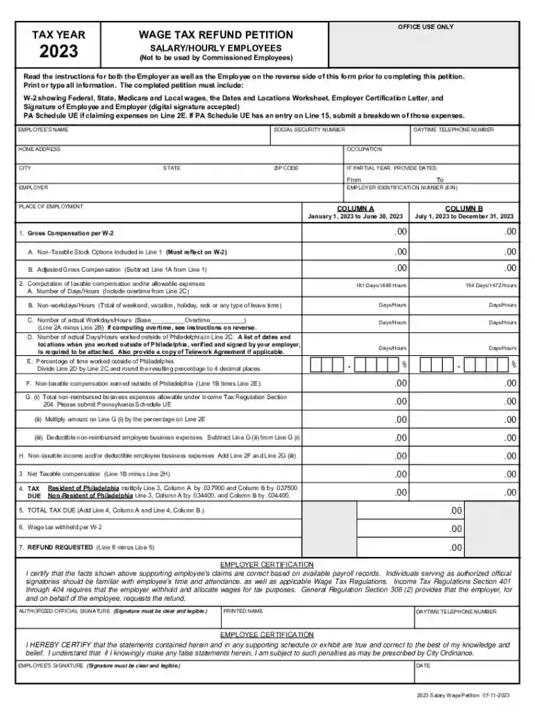No employer refund for tax payments made on employee's Preview on Page 1
