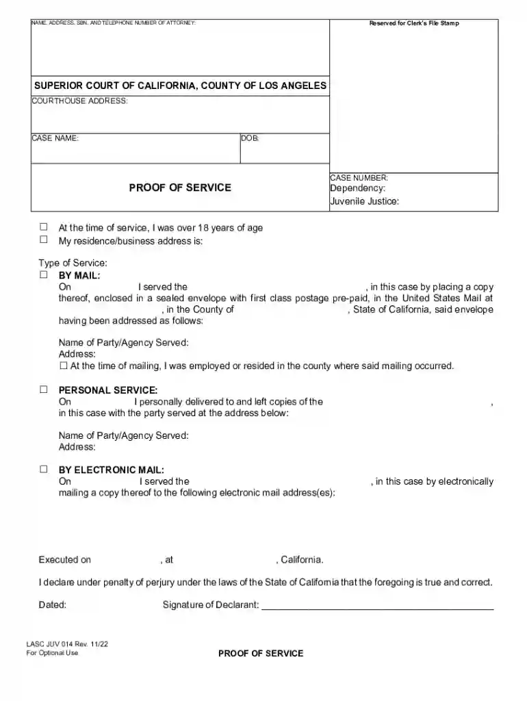 juv 014 form Preview on Page 1