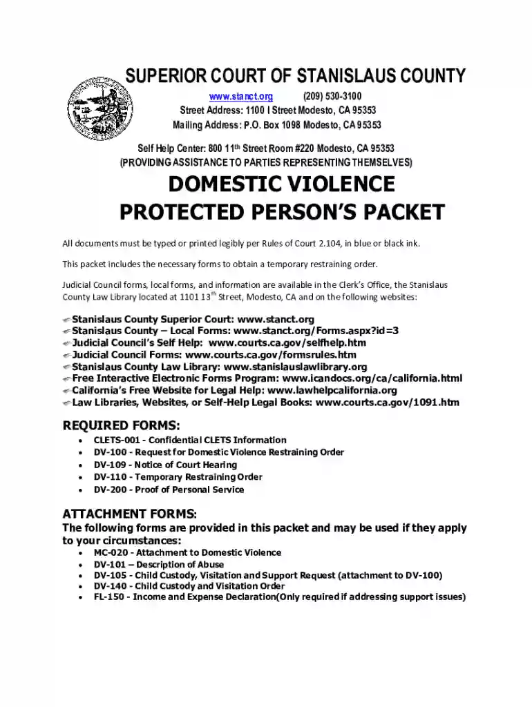 california domestic violence forms Preview on Page 1