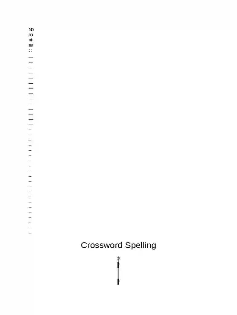 WordMint Crossword Puzzle Maker Preview on Page 1