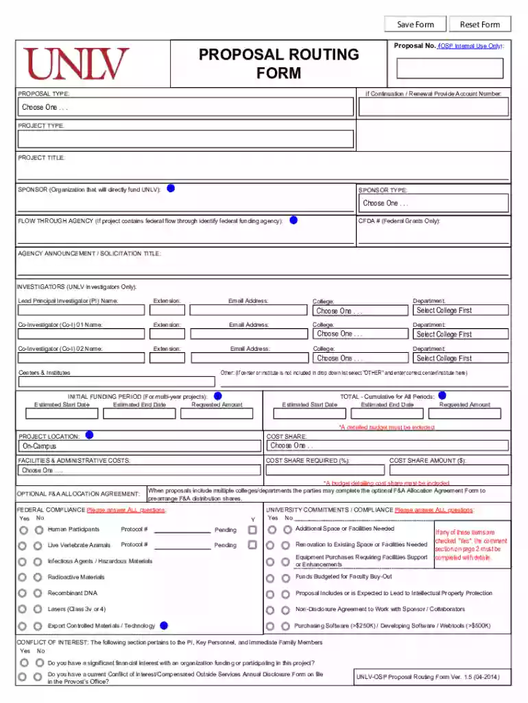 Research-InternalRoutingForm Preview on Page 1