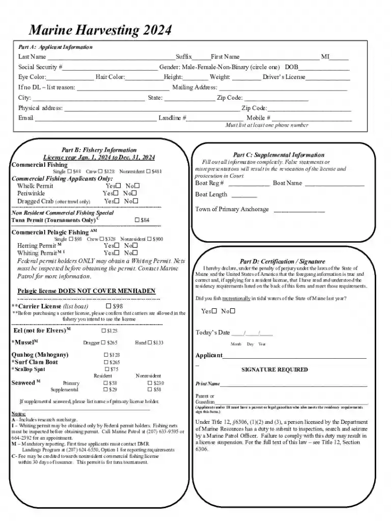 Commercial FishingDepartment of Marine Resources Preview on Page 1