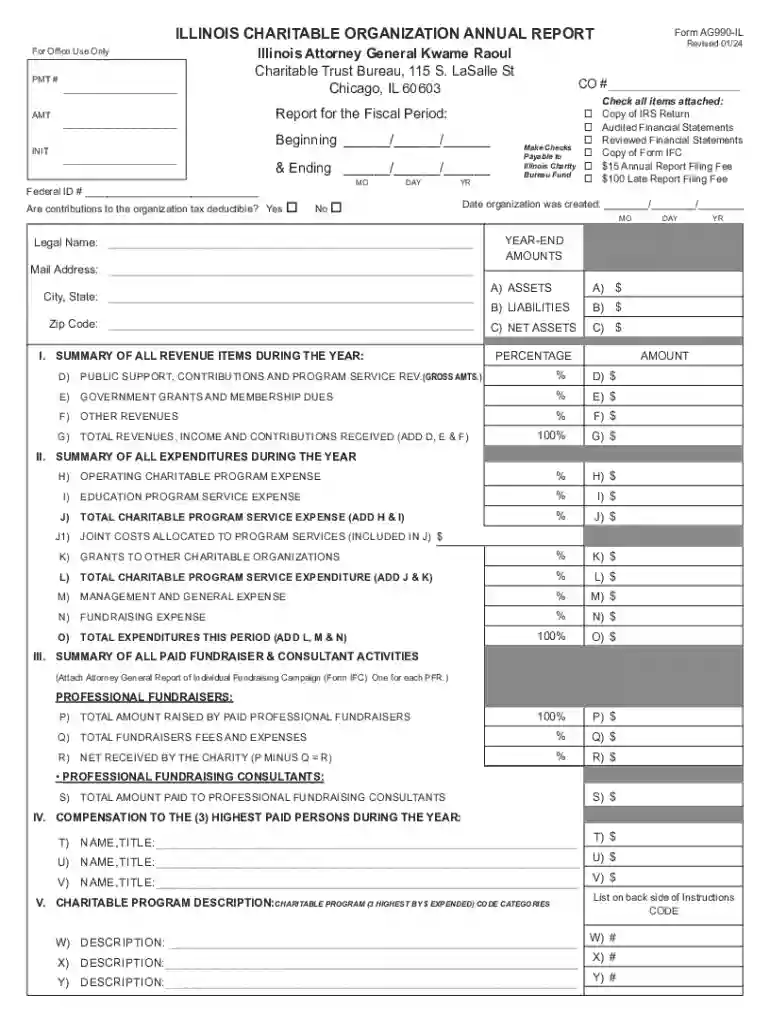 2019-2024 Form IL AG990-IL Fill Online, Printable, Fillable Preview on Page 1