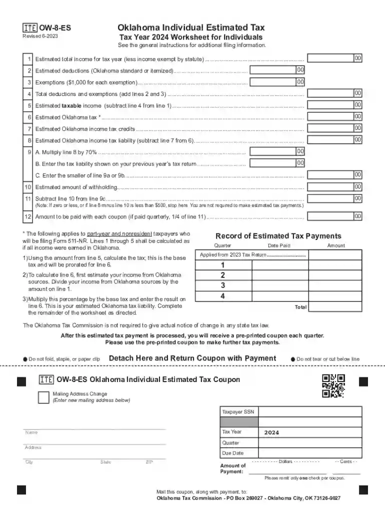 oklahoma form ow 8 es Preview on Page 1