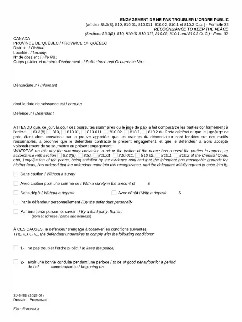 ENGAGEMENT DE NE PAS TROUBLER LORDRE PUBLIC (Articles 810, 810 Preview on Page 1