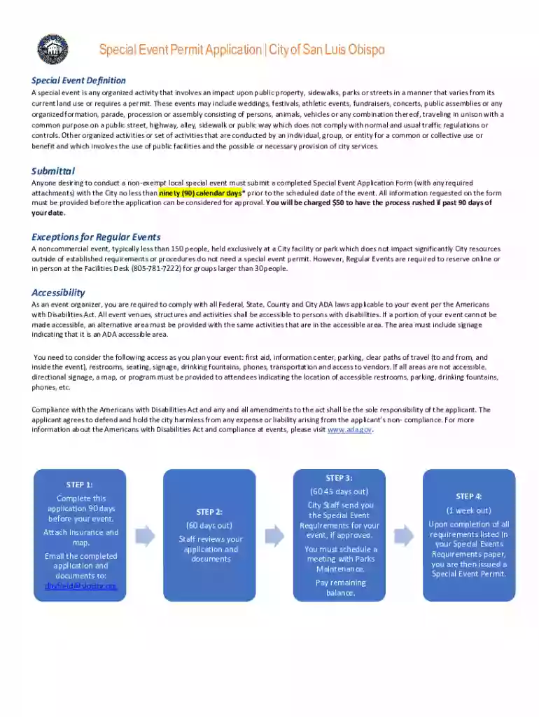 ca application special event permit Preview on Page 1