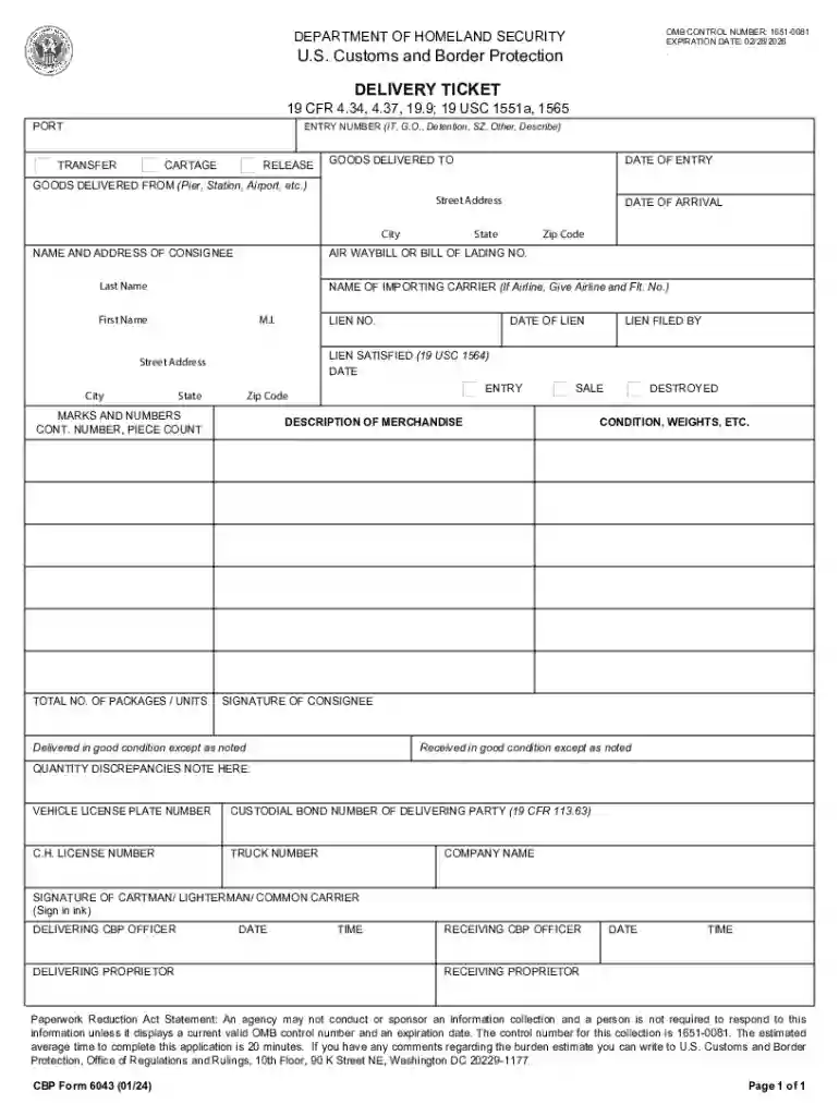 6043 ticket Preview on Page 1
