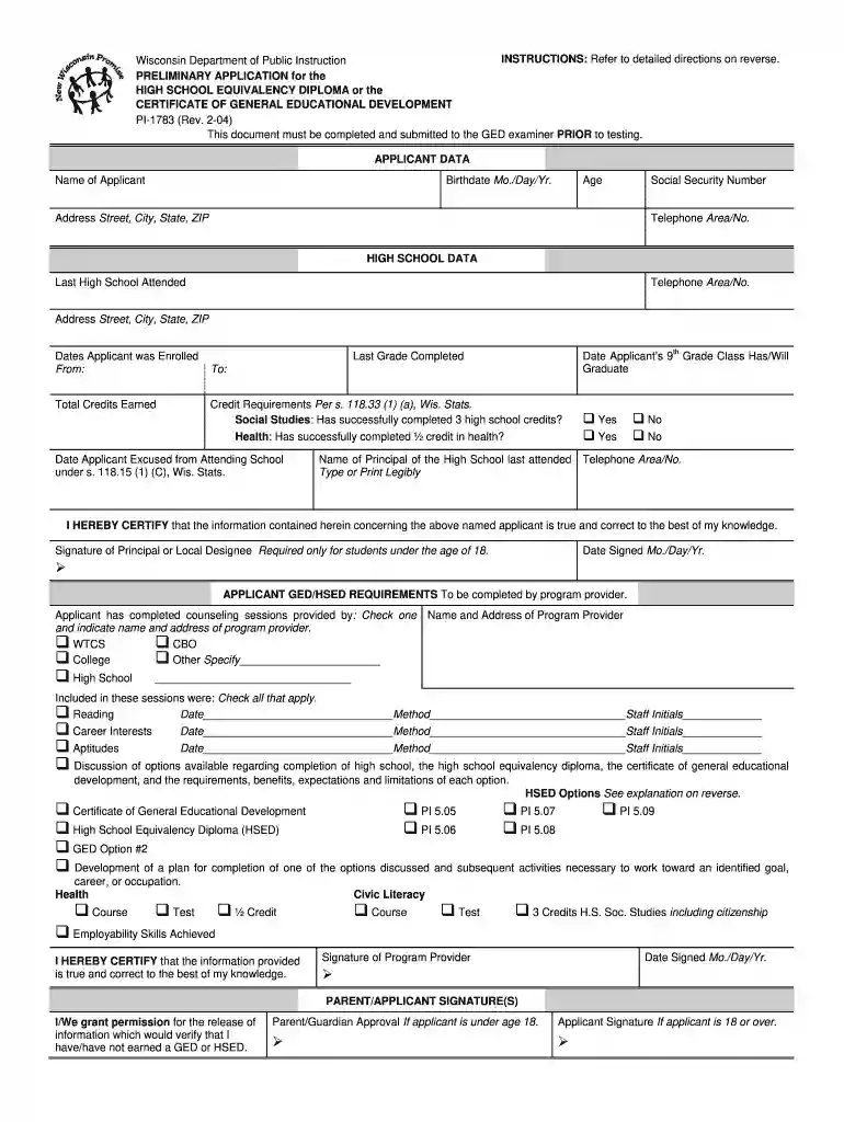 pi form Preview on Page 1