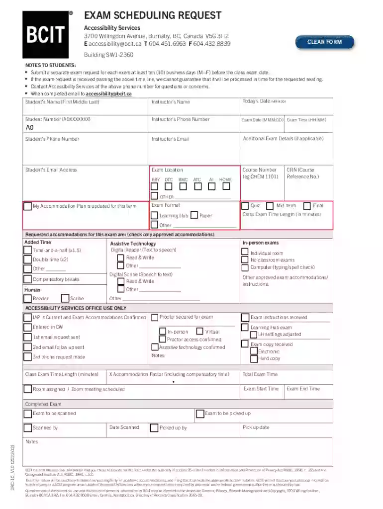 online exam request and invigilation instructions Preview on Page 1