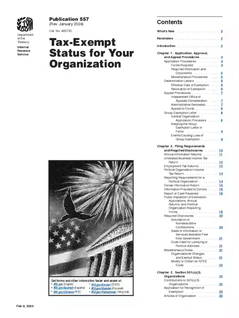 What Is IRS Publication 557?: Internal Revenue Service Preview on Page 1