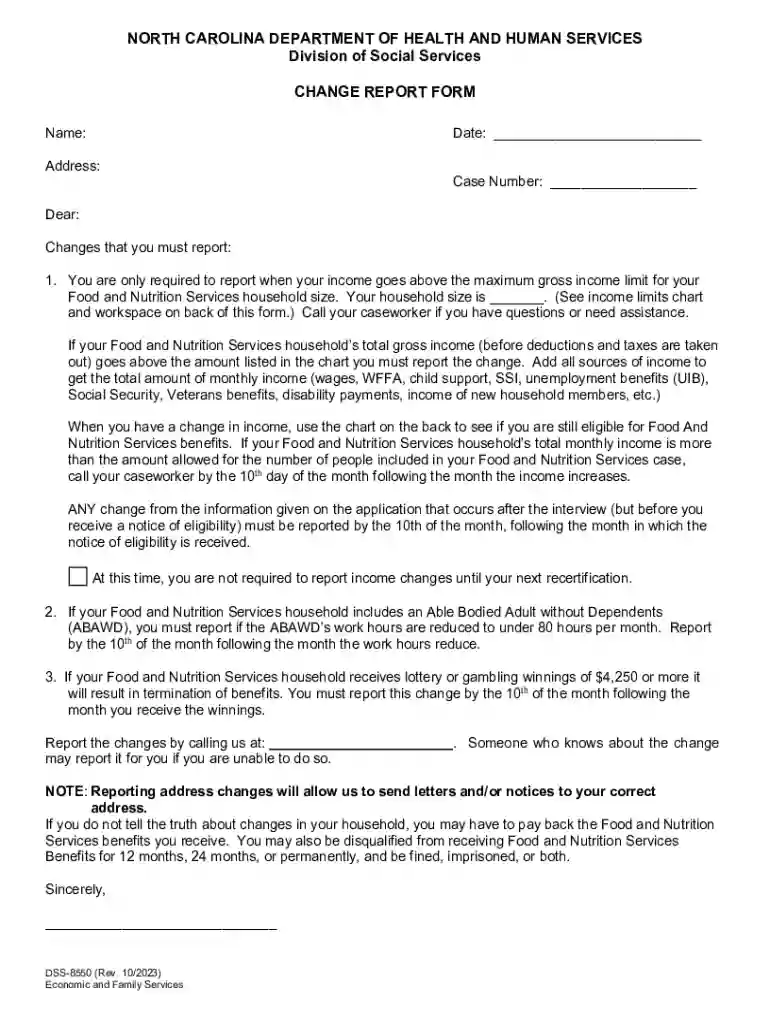 Food and Nutrition Services Information Fact Sheet Preview on Page 1
