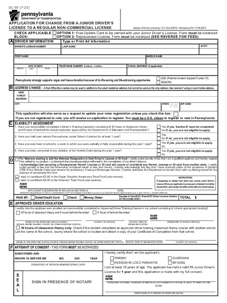 dl 59 form Preview on Page 1
