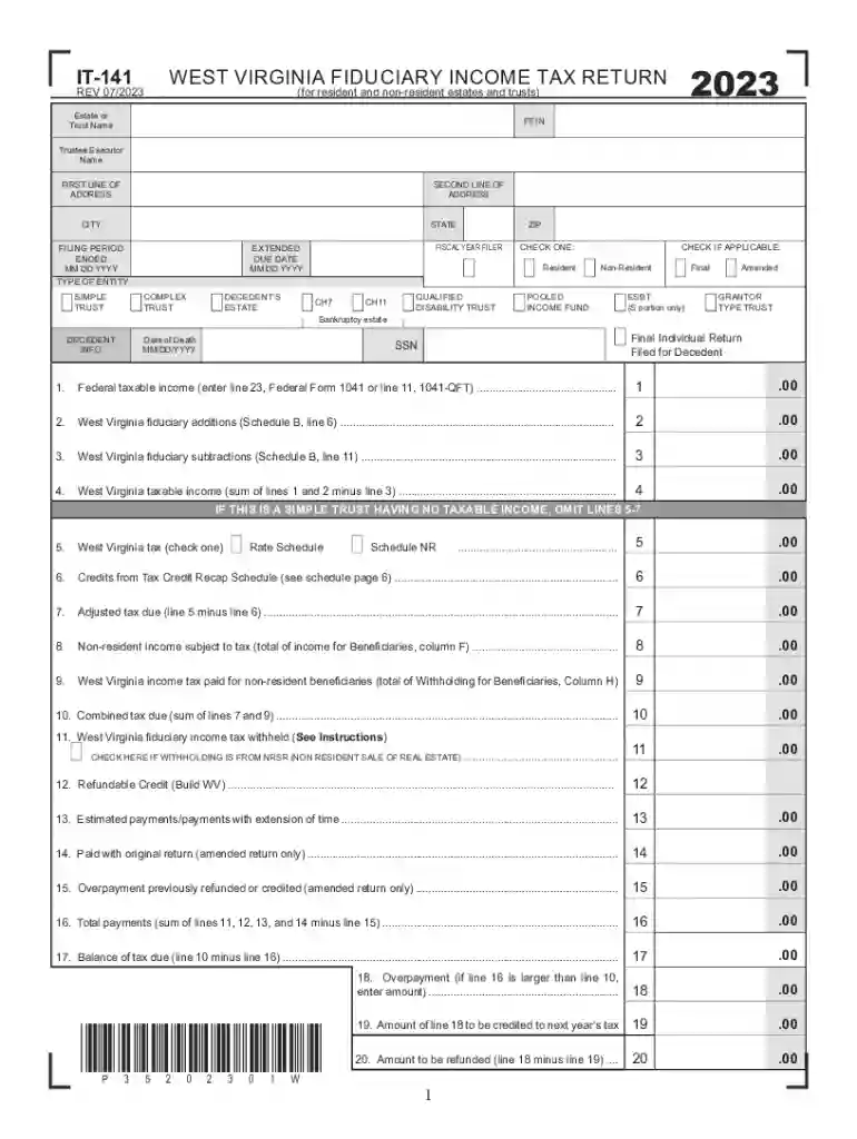K-41 Fiduciary Income Tax Return Rev 7-17 Preview on Page 1